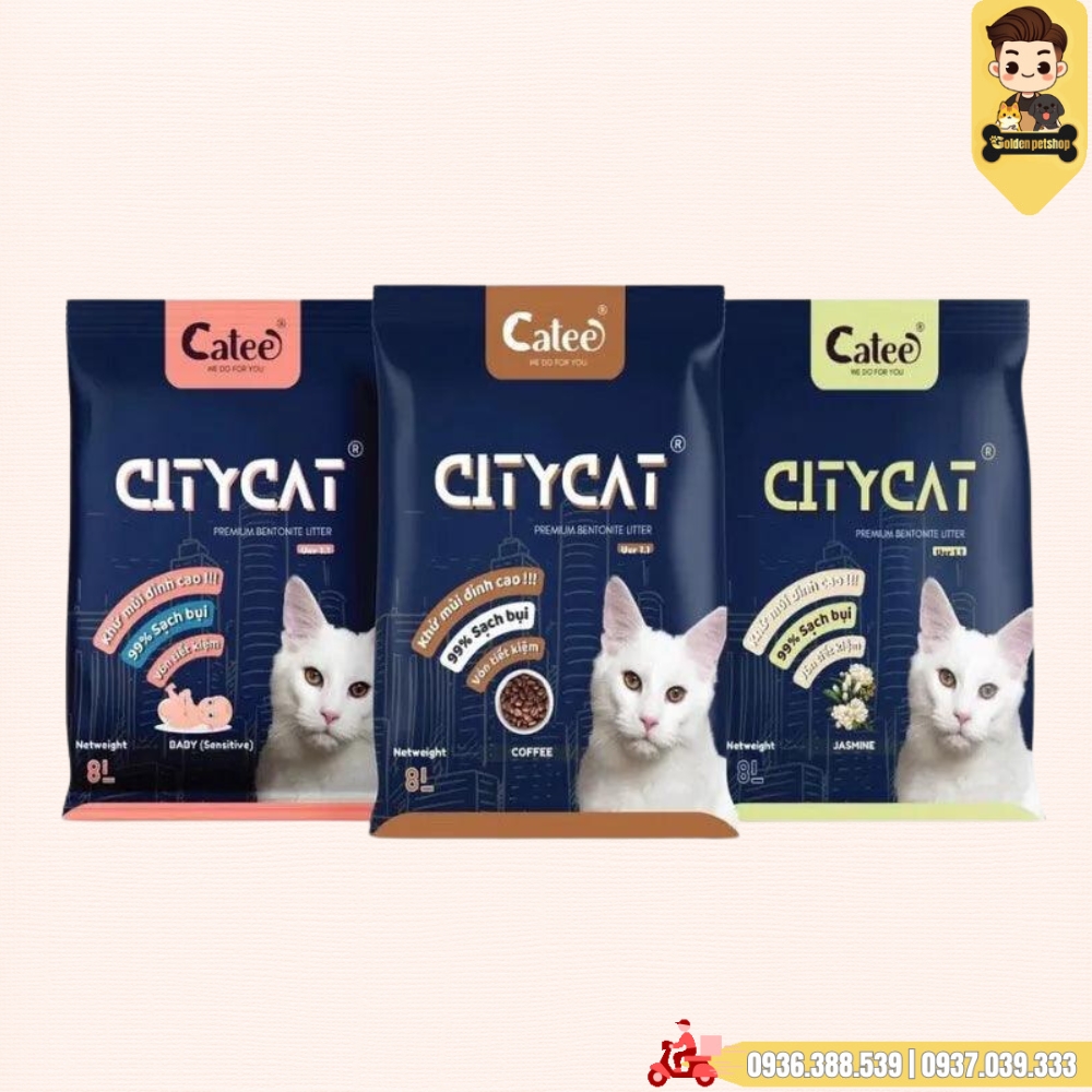 Cát vệ sinh cho mèo - Cát đất sét City Cat 8L/4kg