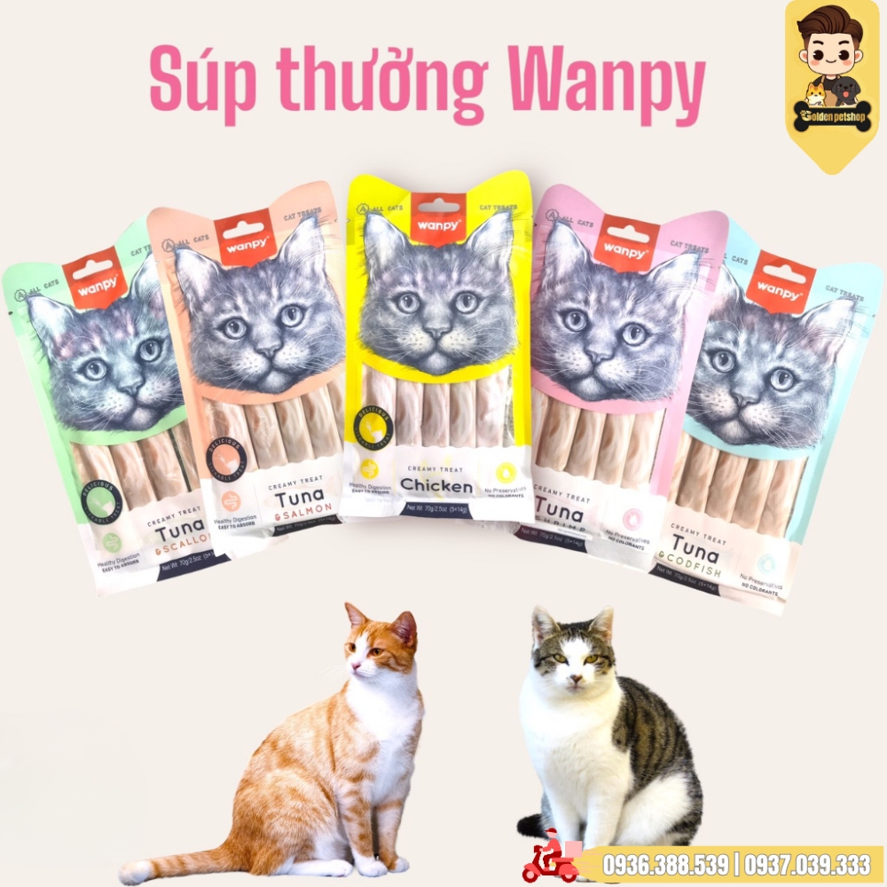 Súp thưởng kem Wanpy Creamy - gói 5 thanh