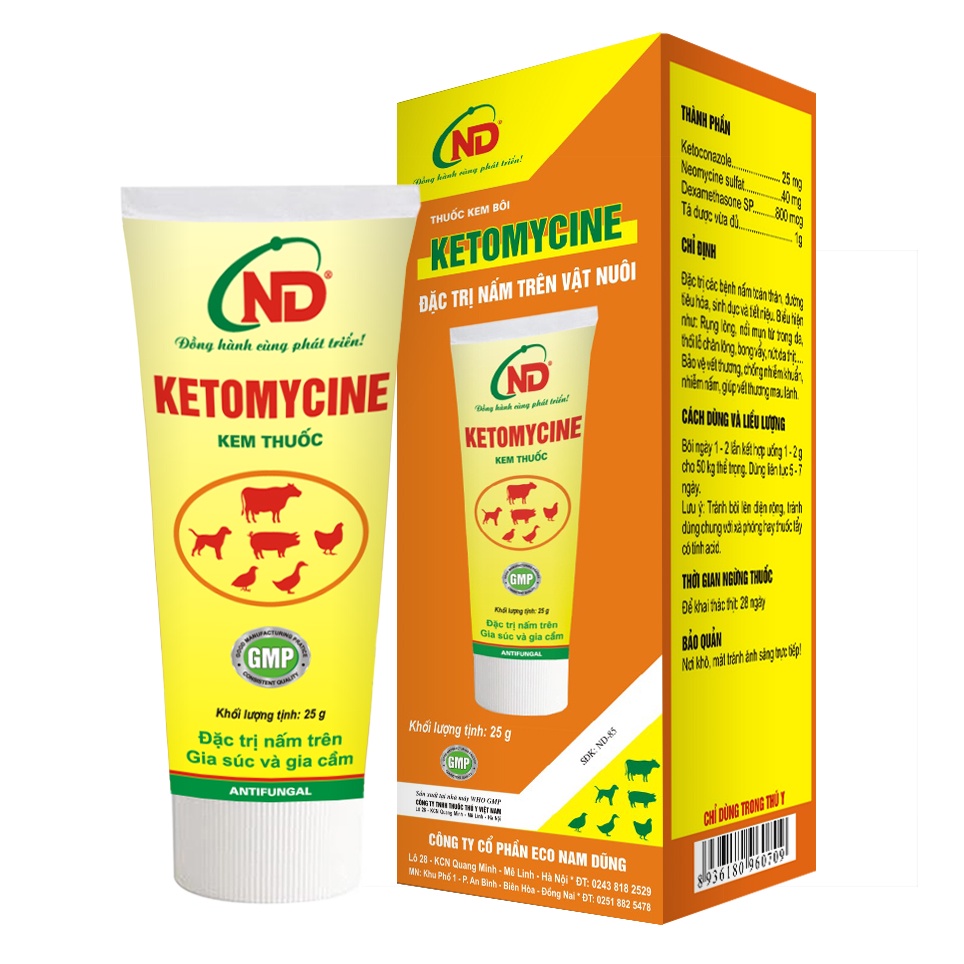 Kem bôi nấm cho chó mèo Ketomycine 25G