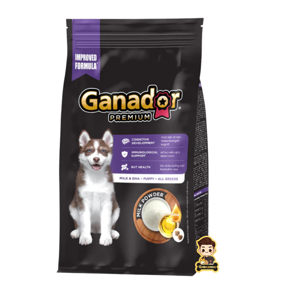 Hạt Ganador Puppy Cho Chó Con Vị Sữa & DHA
