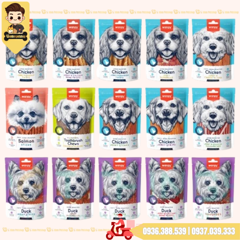 Bánh thưởng cho chó Snack Wanpy - gói 100g