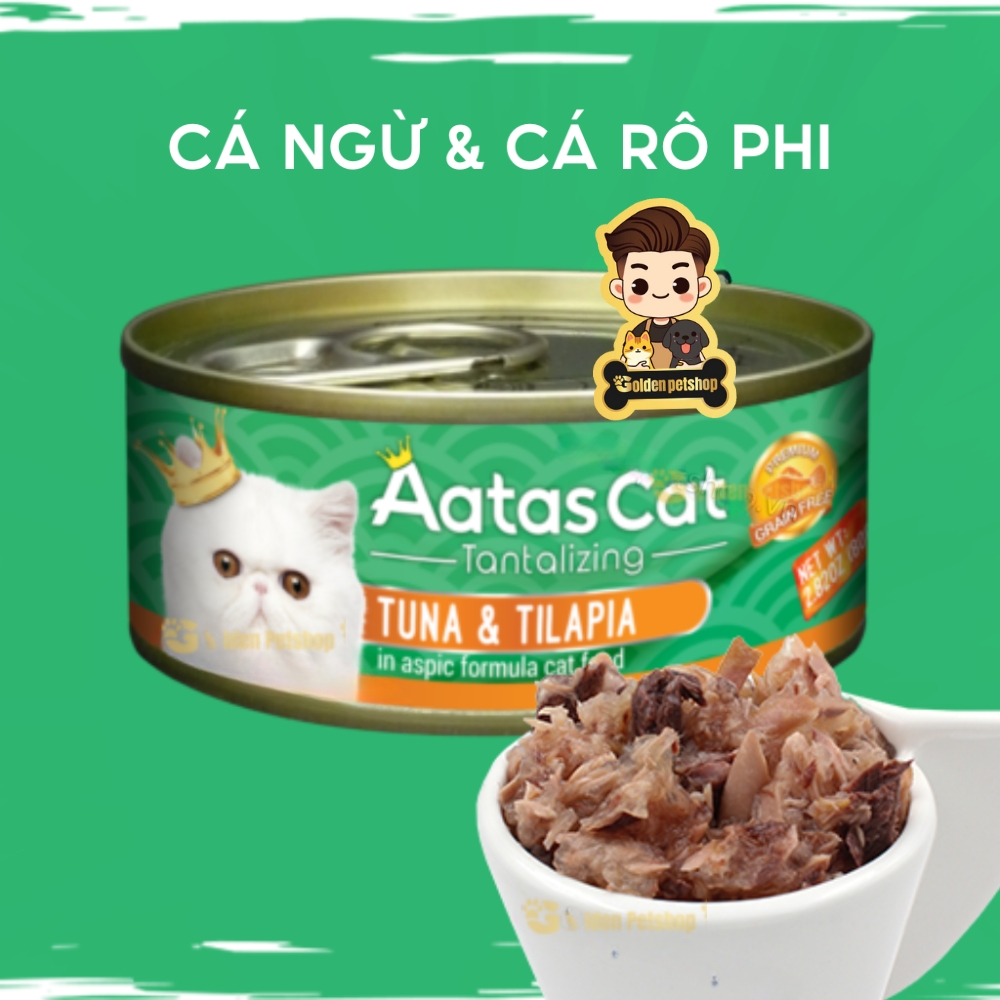 Pate cho mèo Aatas dành cho mọi lứa tuổi - lon 80g