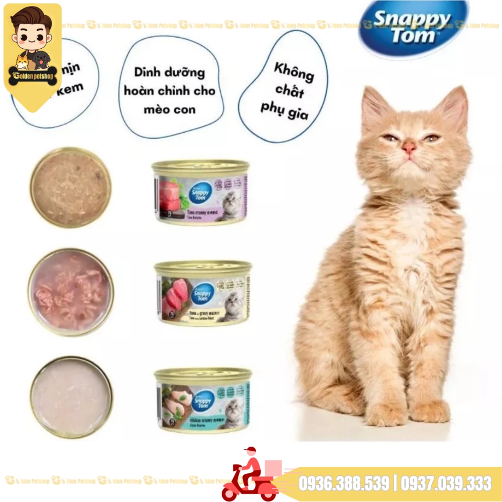 Pate cho mèo Snappy tom premium - lon 85g