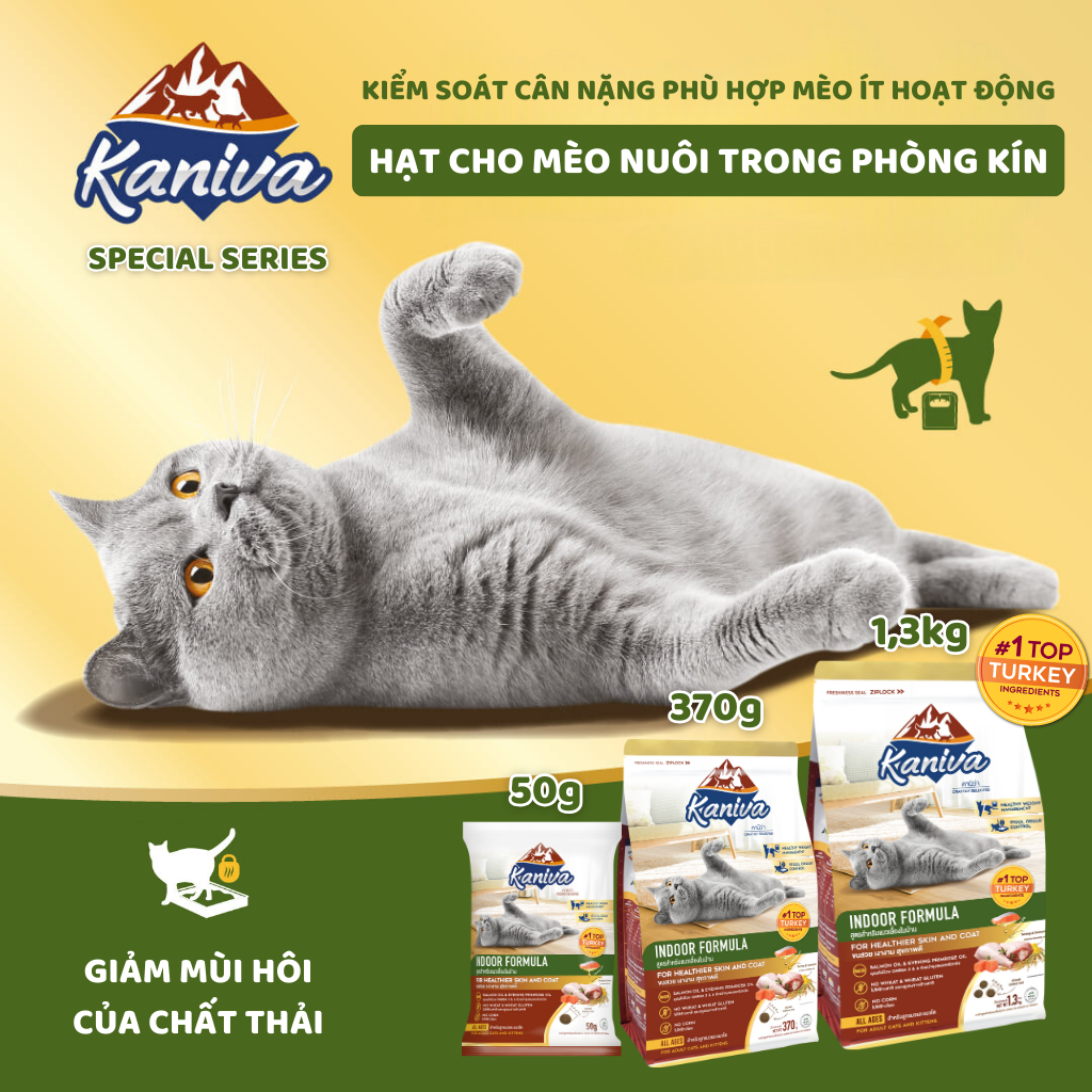 Thức ăn hạt dành cho mèo Kaniva mèo nuôi trong nhà - Indoor Formula