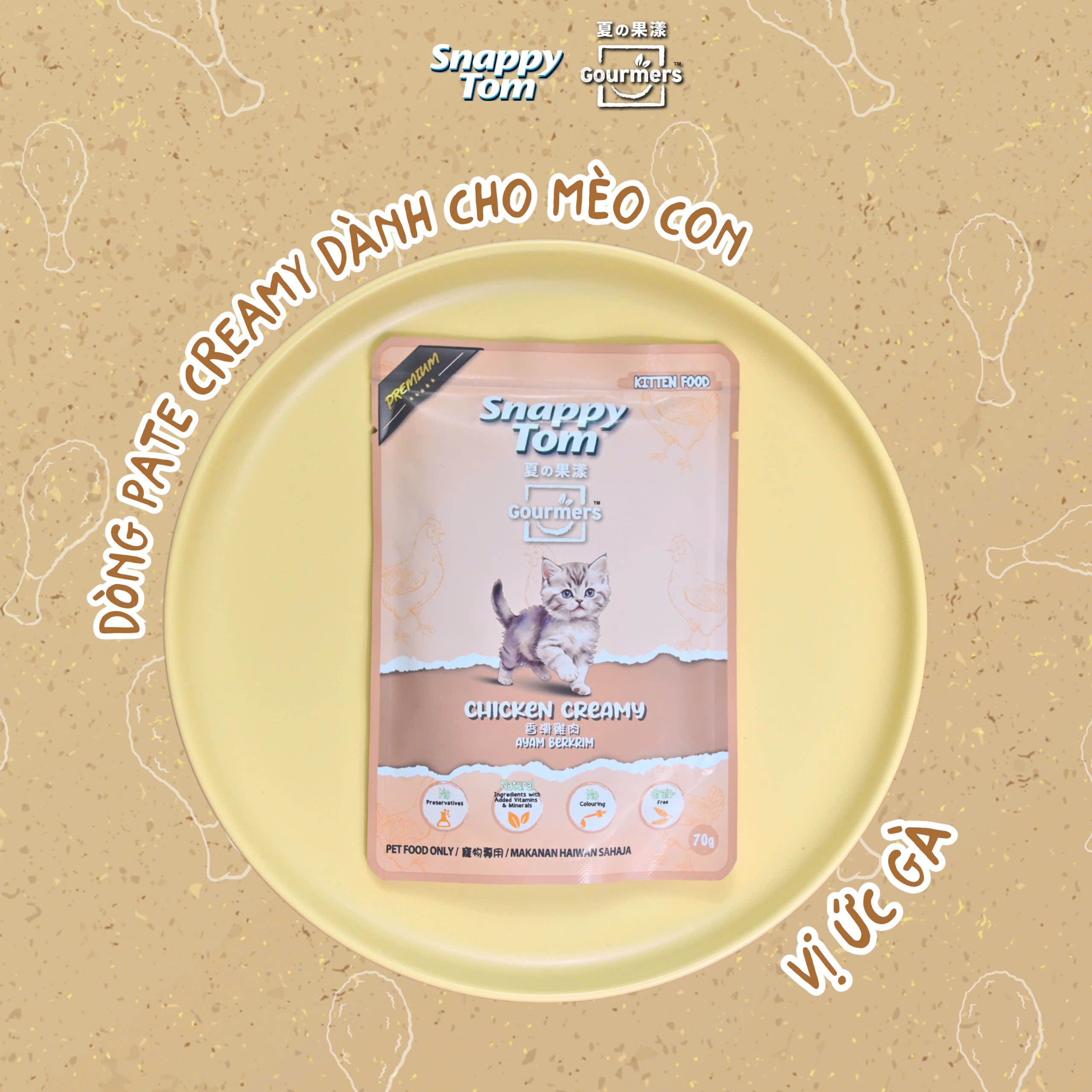 Snappy Tom trái cây mèo con