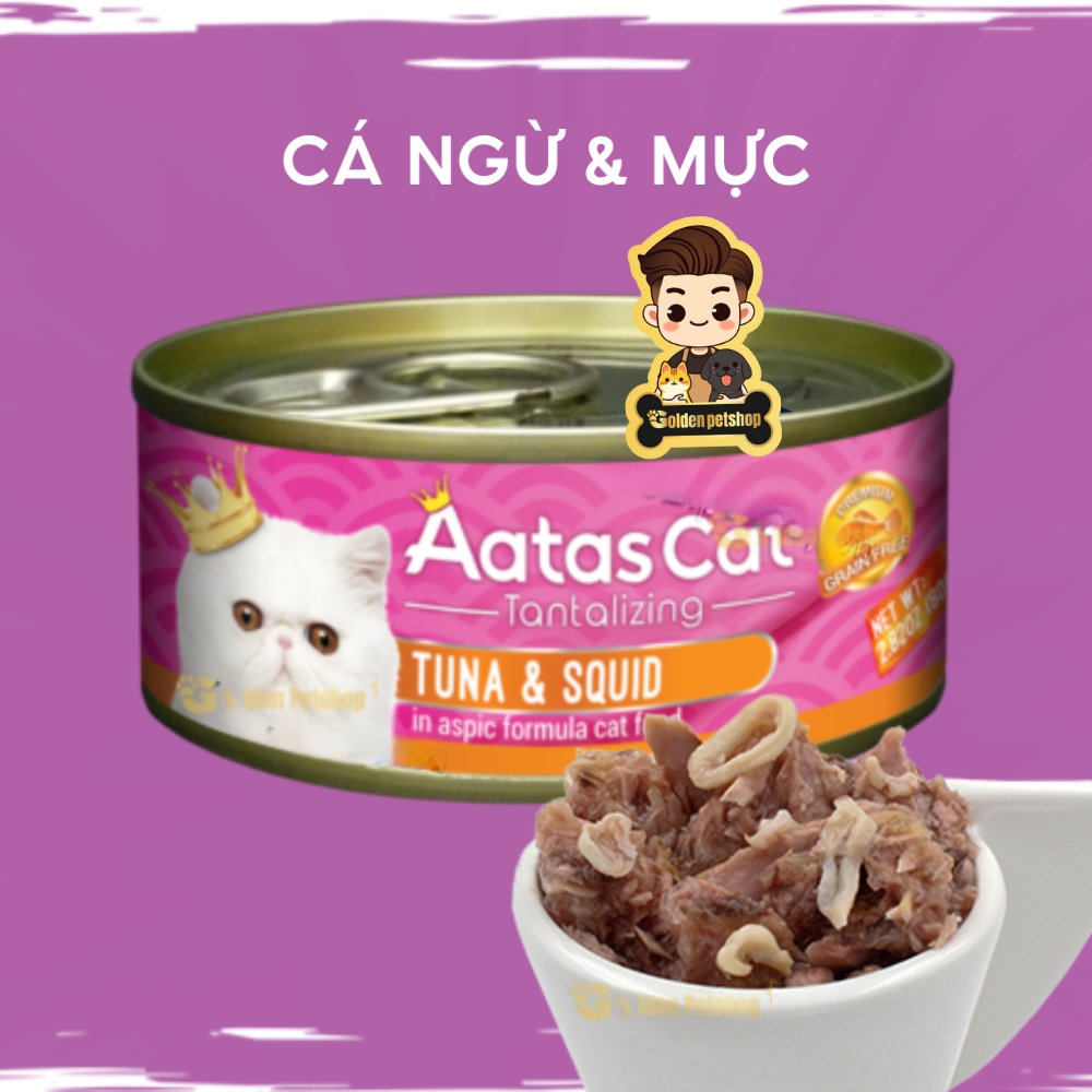 Pate cho mèo Aatas dành cho mọi lứa tuổi - lon 80g