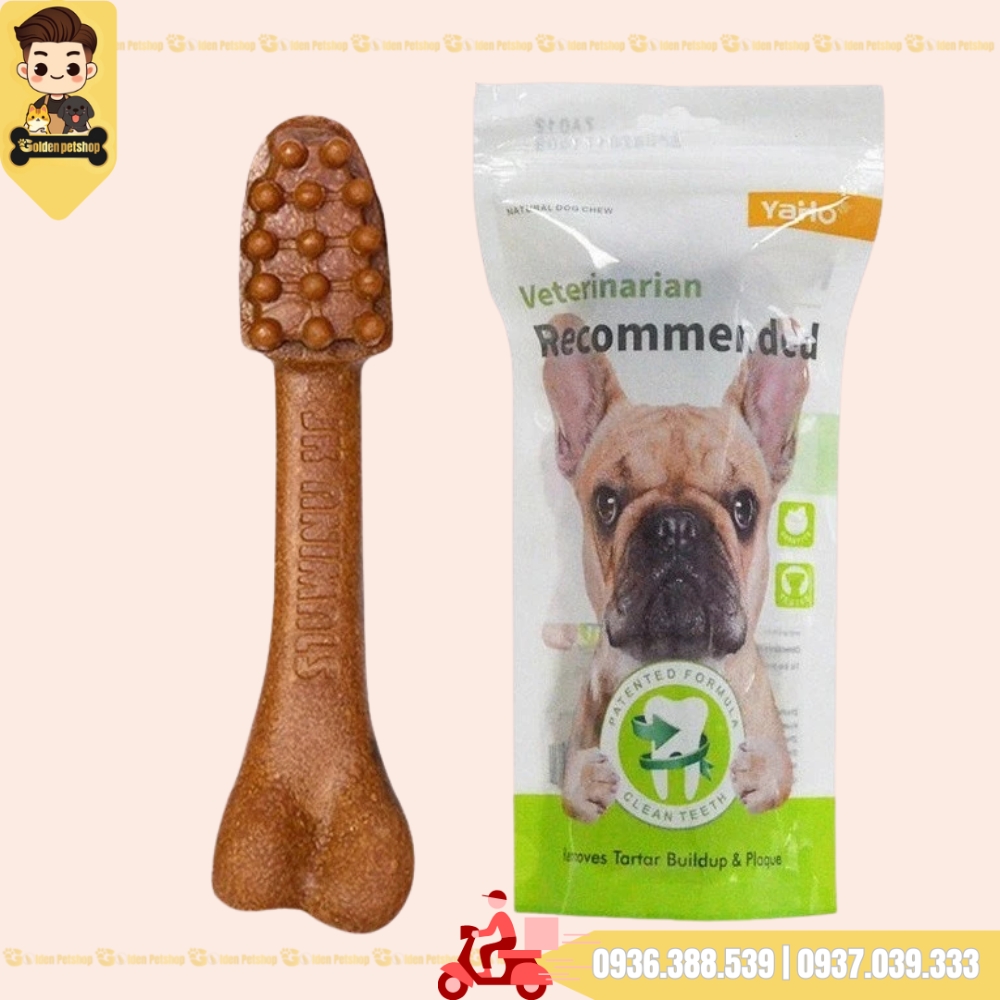 Xương sữa siêu to Yaho bàn chải gặm sạch răng - gói 1 cây 162g