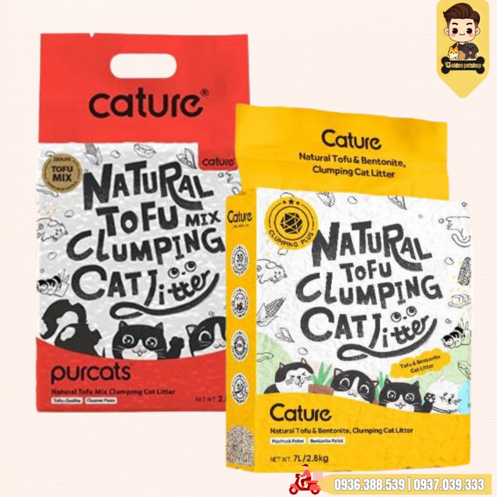 Cát vệ sinh cho mèo - Cát đậu nành Cature Purcat 7L