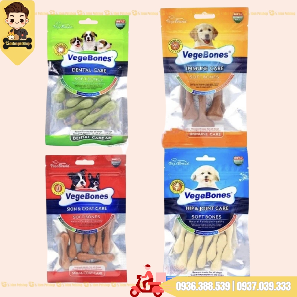 Xương sữa gặm cho chó Vegebones -  gói 60g