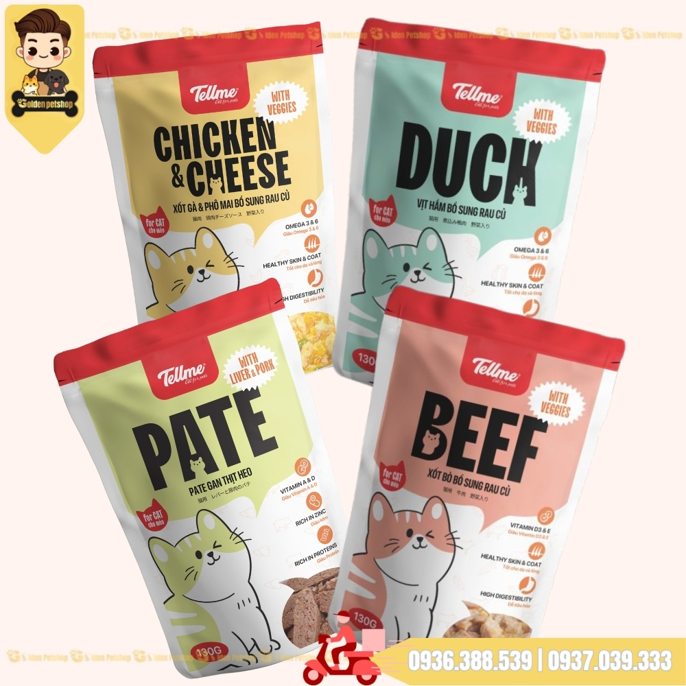 Pate cho mèo Tellme - gói 130g