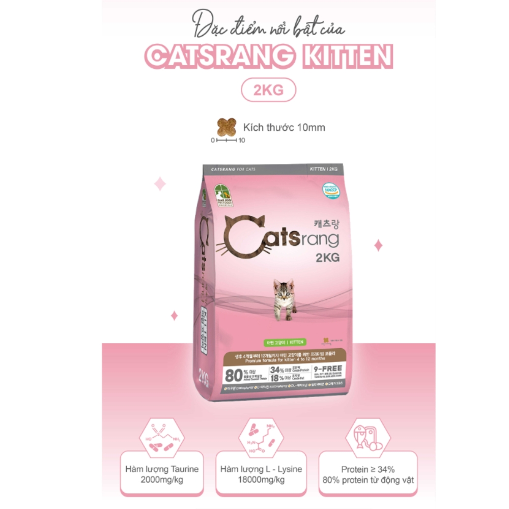 Thức ăn hạt cho mèo con dưới 12 tháng - Cats Rang Kitten