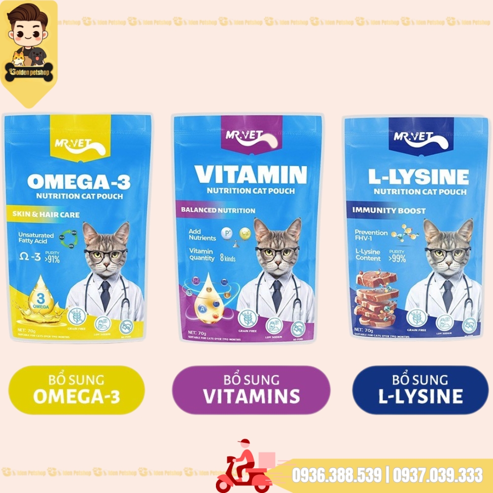 Pate cho mèo Mr Vet - gói 70g