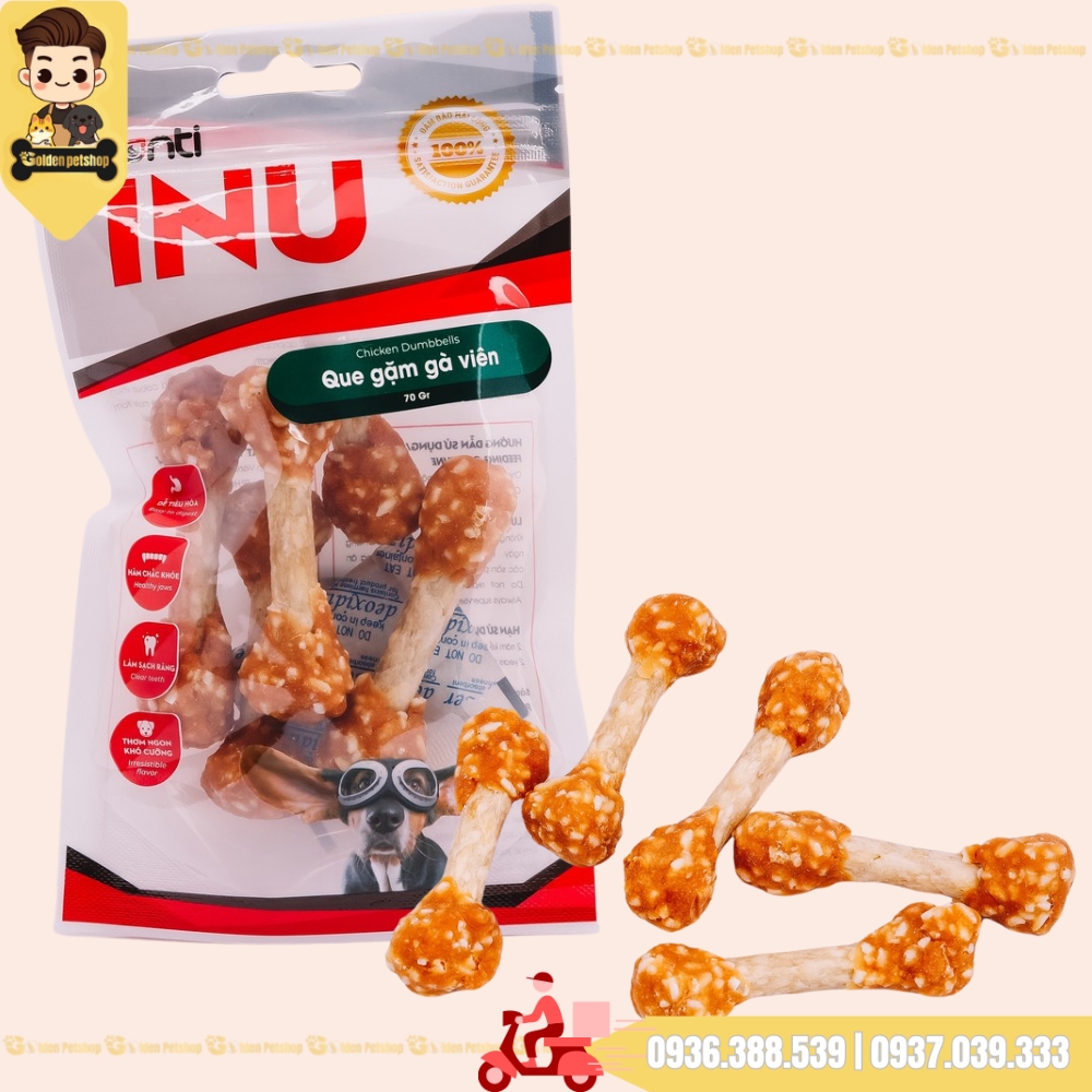Xương gặm gà viên cho chó Inu Fonti  - gói 70g