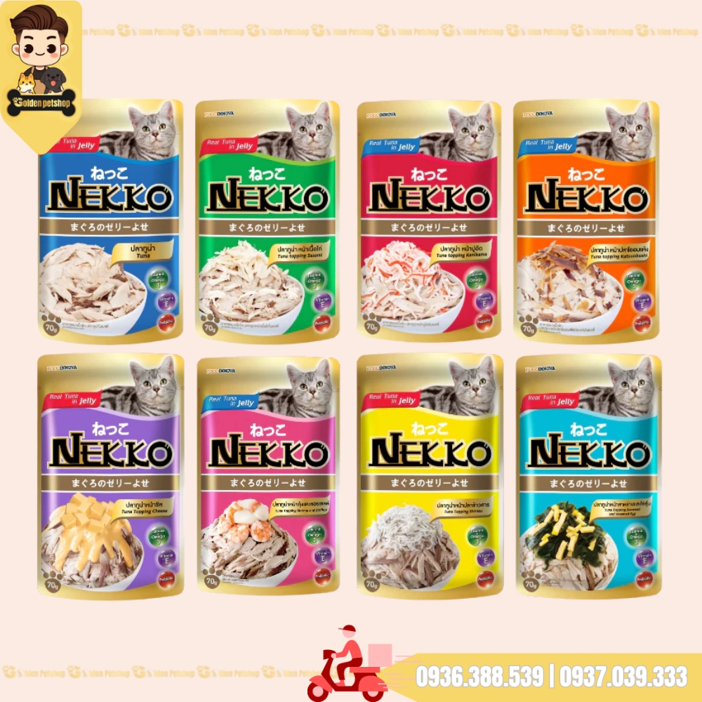 Pate cho mèo Nekko Jelly (dạng thạch) - gói 70g