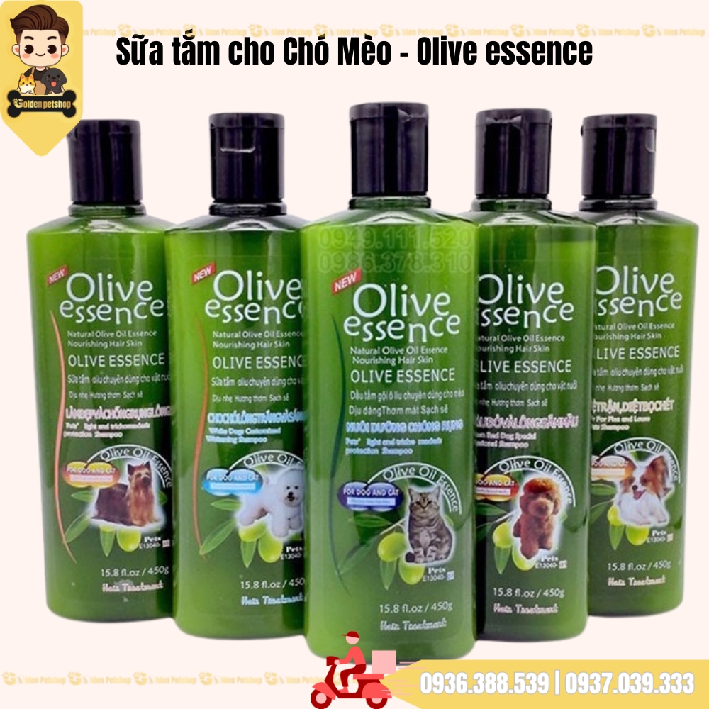 Sữa tắm cho chó mèo Olive Essence - Nhiều loại - Chai 450ml