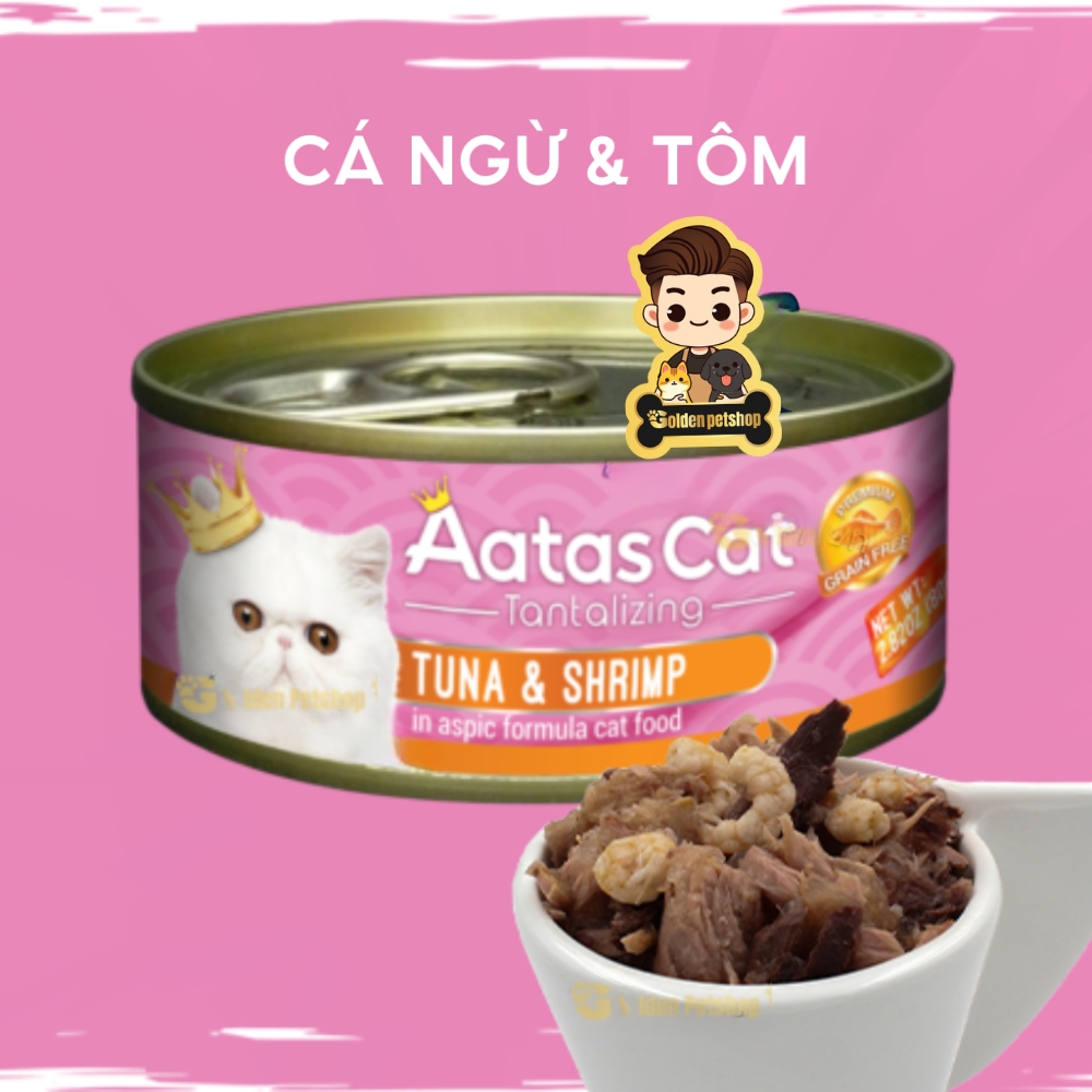 Pate cho mèo Aatas dành cho mọi lứa tuổi - lon 80g