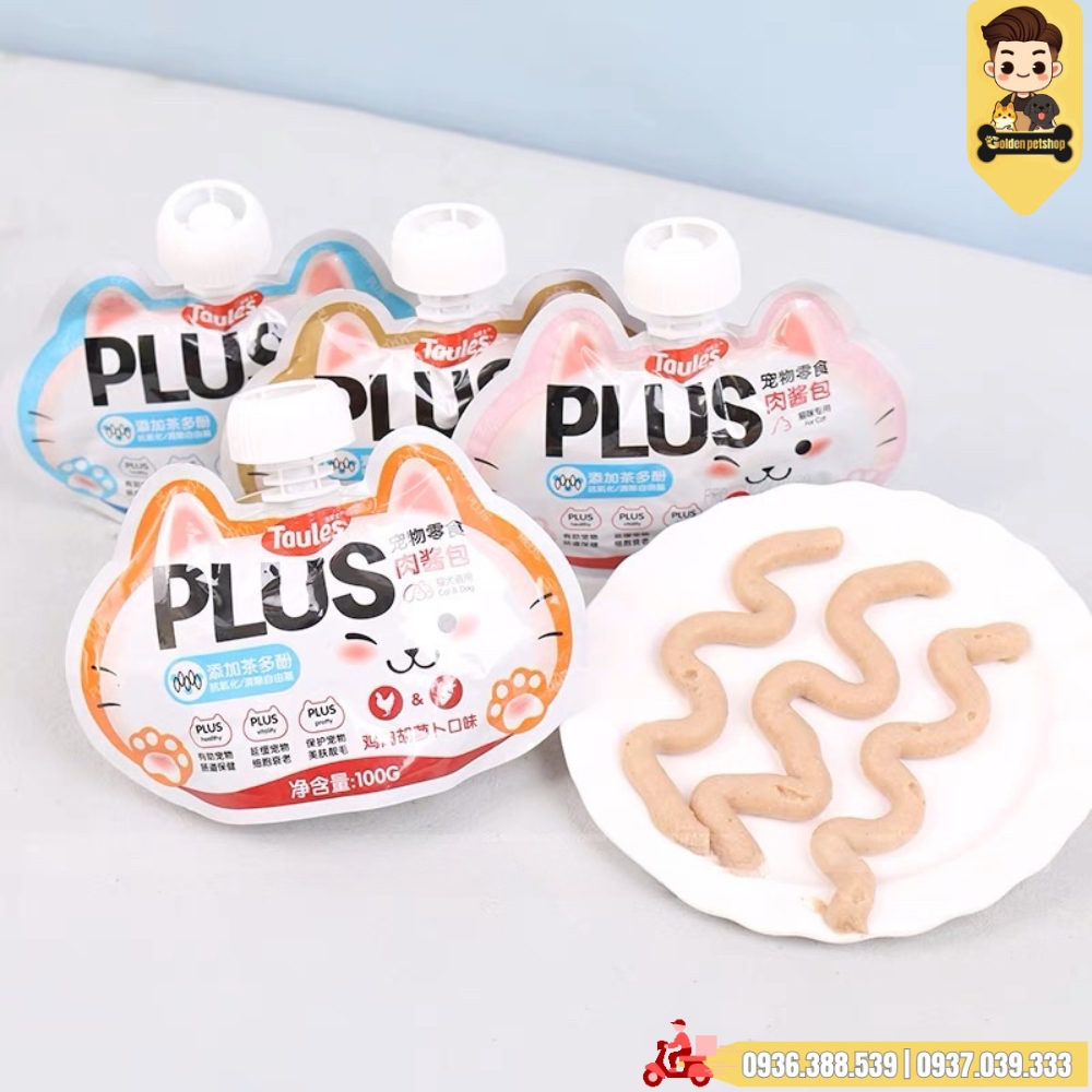 Súp thưởng nắp vặn cho chó mèo Taules Plus - gói 100g