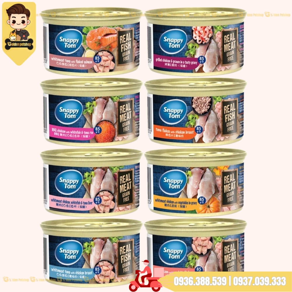 Pate cho mèo Snappy tom premium - lon 85g