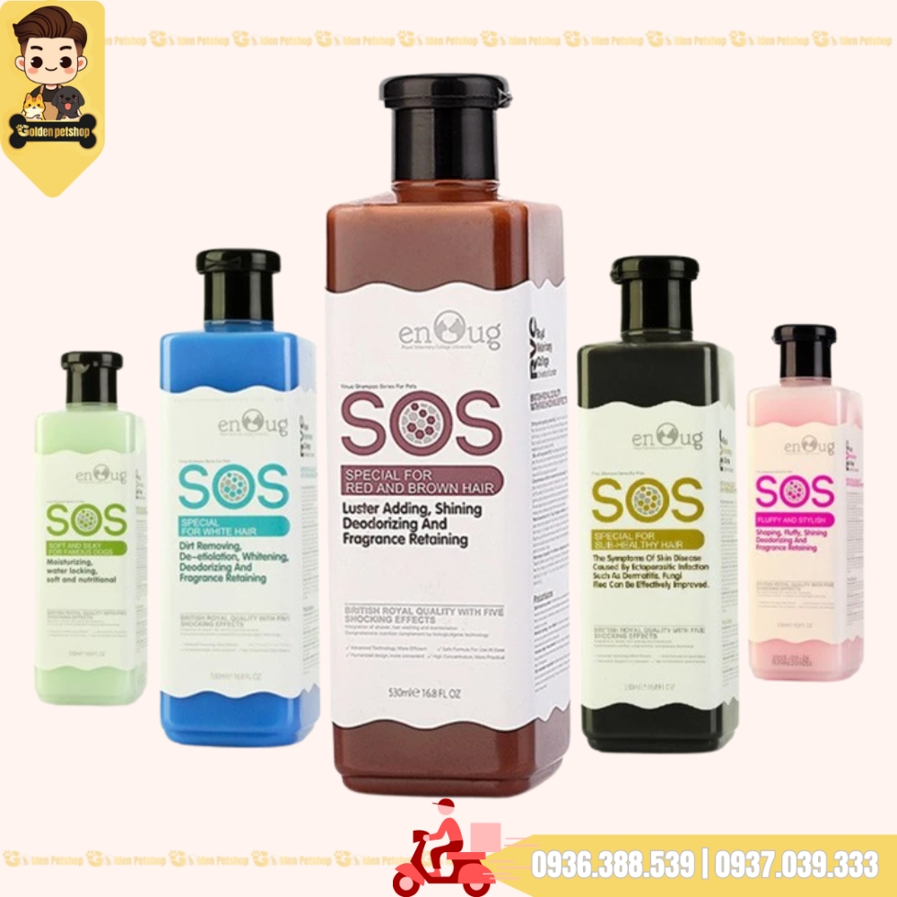 Sữa tắm cho chó mèo SOS - Nhiều loại - Chai 550ml