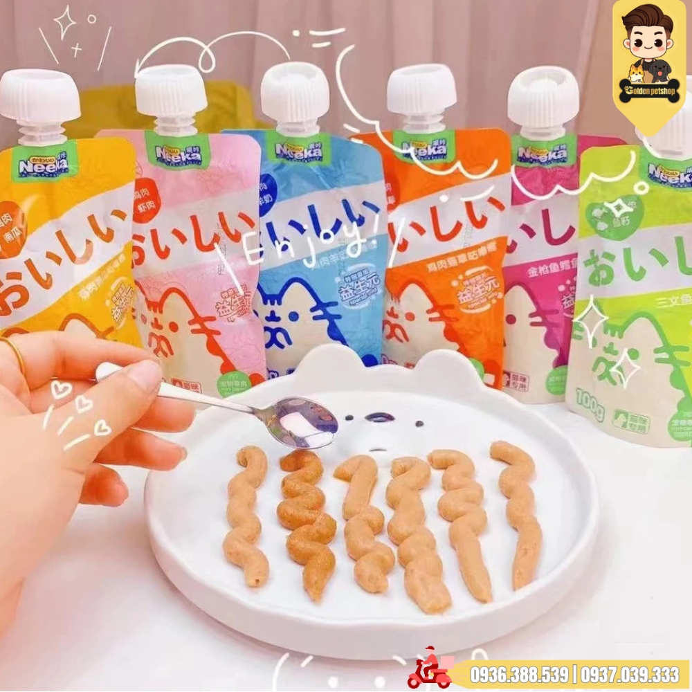 Súp thưởng nắp vặn cho chó mèo Neeka - gói 100g