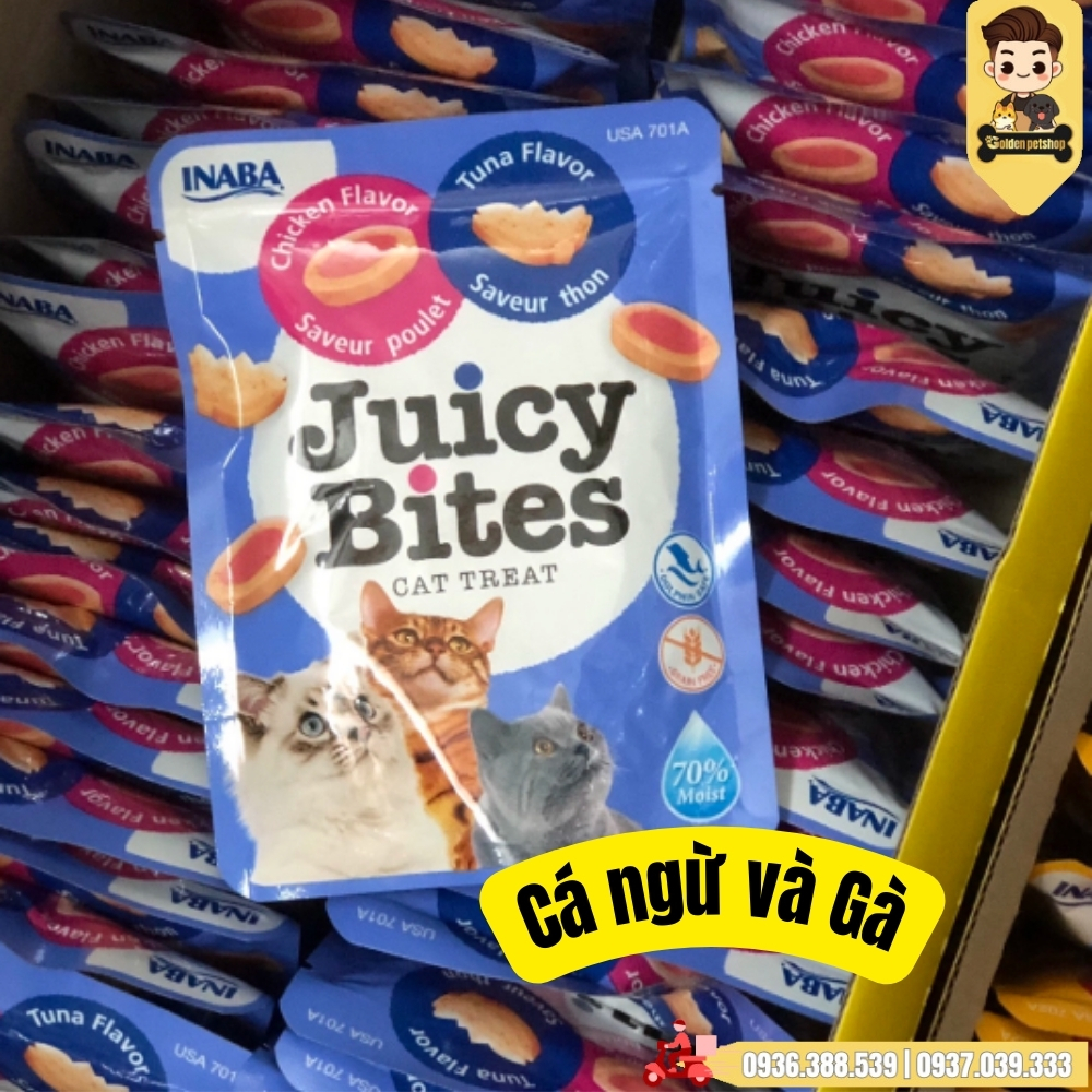 Bánh thưởng mềm cho Mèo INABA Juicy Bites - Nhiều vị