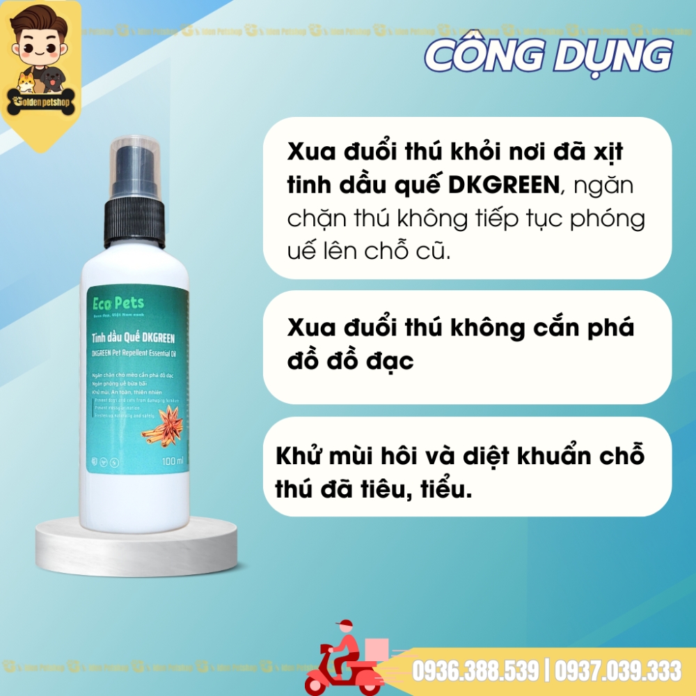 Xịt ngăn chó mèo phóng uế, đi vệ sinh bậy DKGreen
