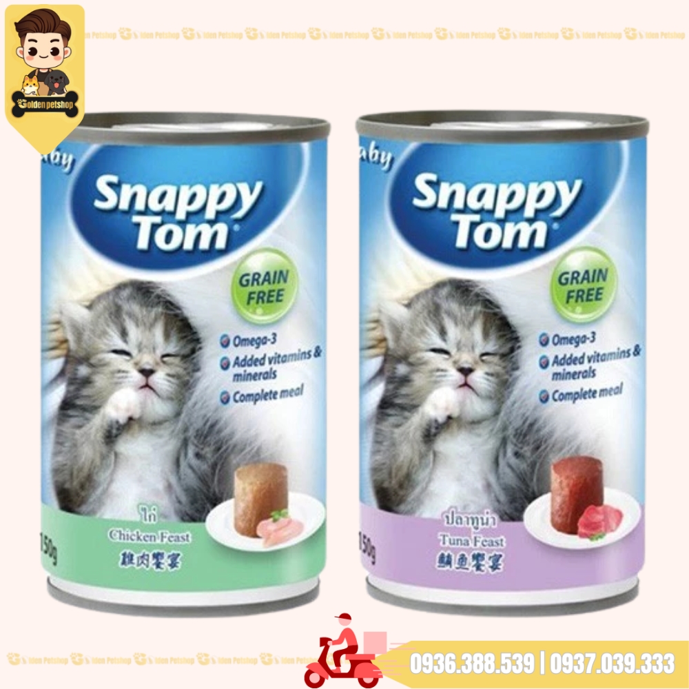 Pate cho mèo sơ sinh Snappy Tom baby - lon 150g