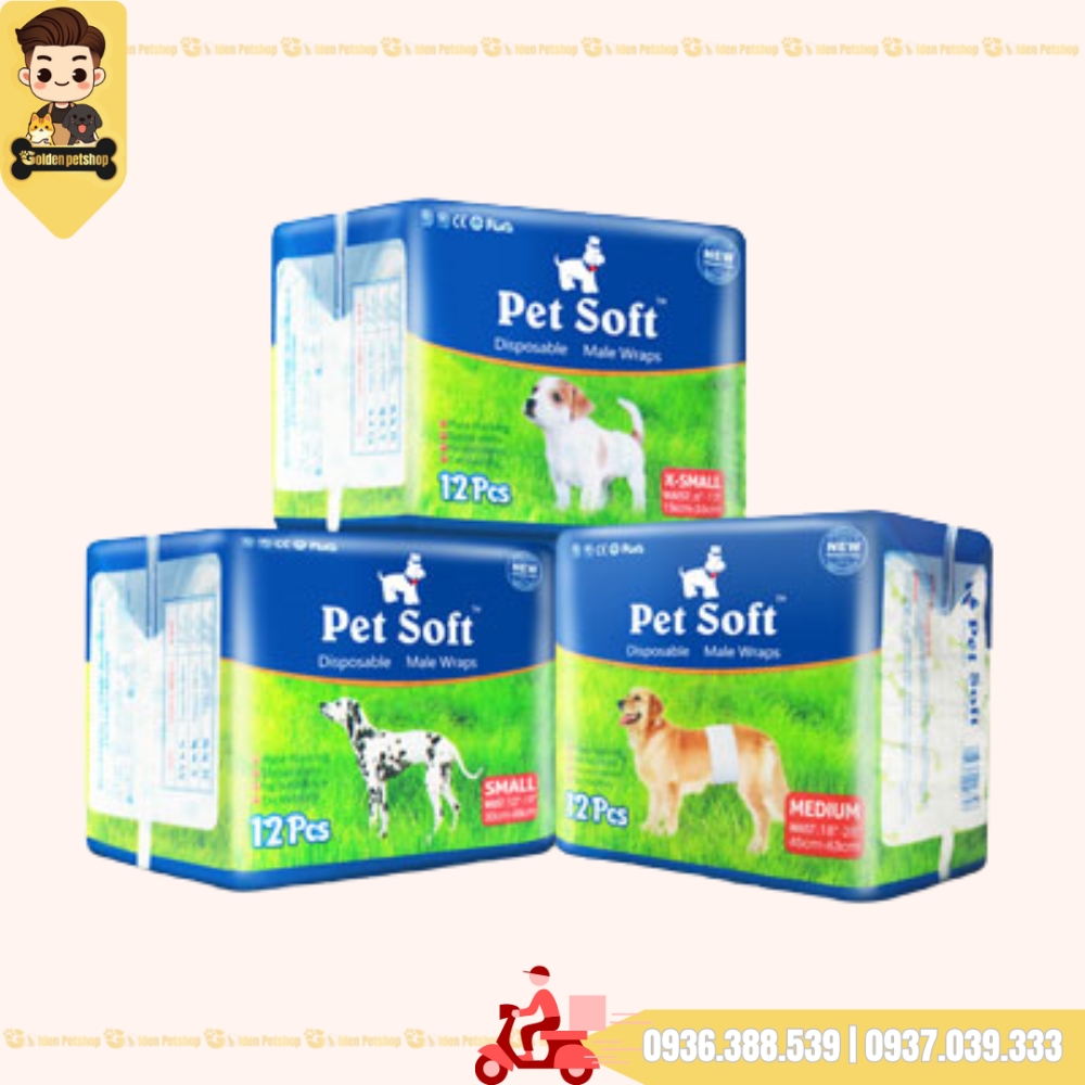 Tả, Bỉm cho chó Đực PetSoft - Nhiều kích cở