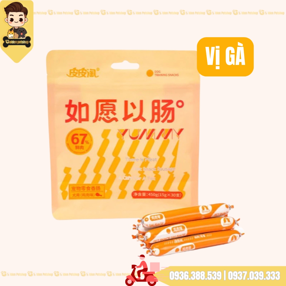 Xúc xích cho chó mèo Taotao pet - gói 30 thanh