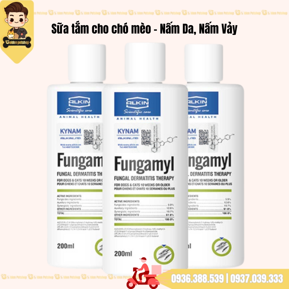 Sữa tắm tắm trị nấm da Fungamyl - Chai 200ml