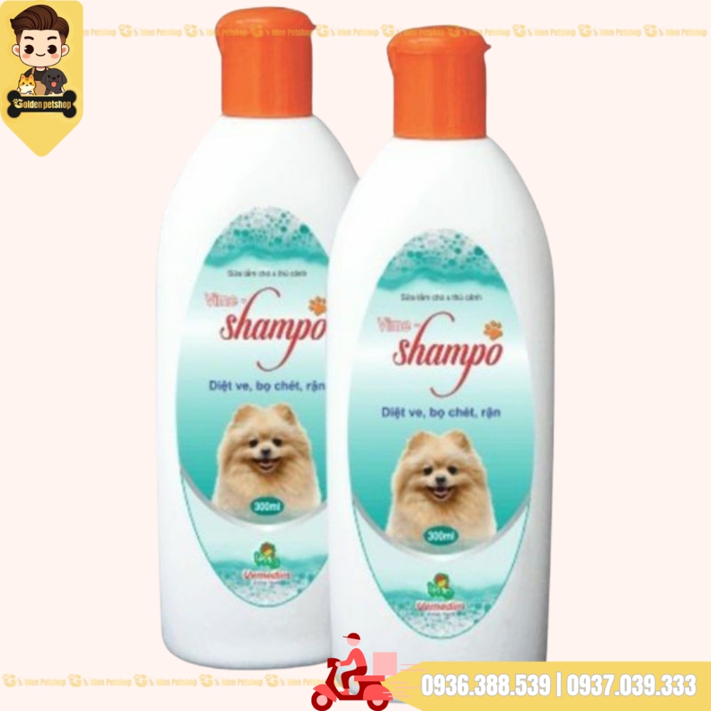 Sữa tắm ngừa ve rận cho chó mèo Vemedim - Chai 300ml
