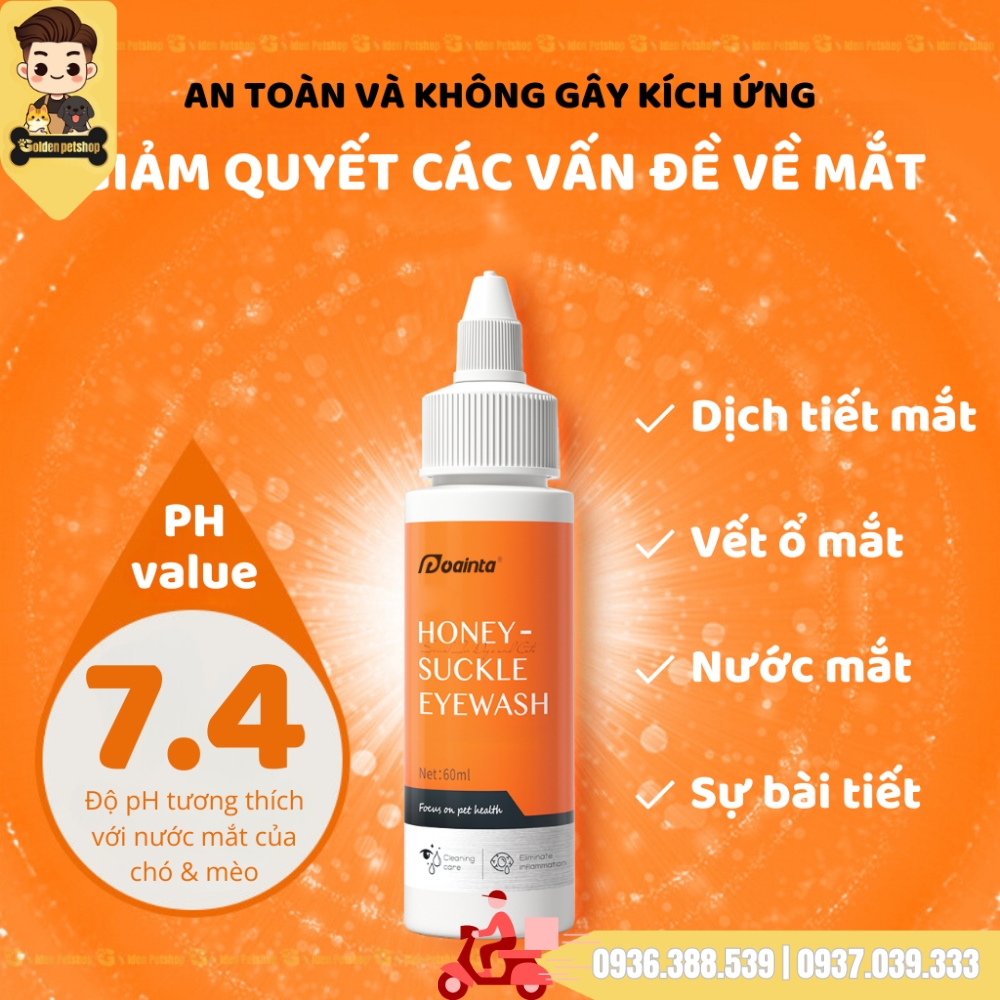 Nhỏ rửa dưỡng mắt Puainta - Chai 60ml