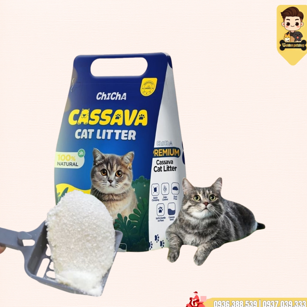 Cát vệ sinh cho mèo - Cát sắn dây Cassava cat litter