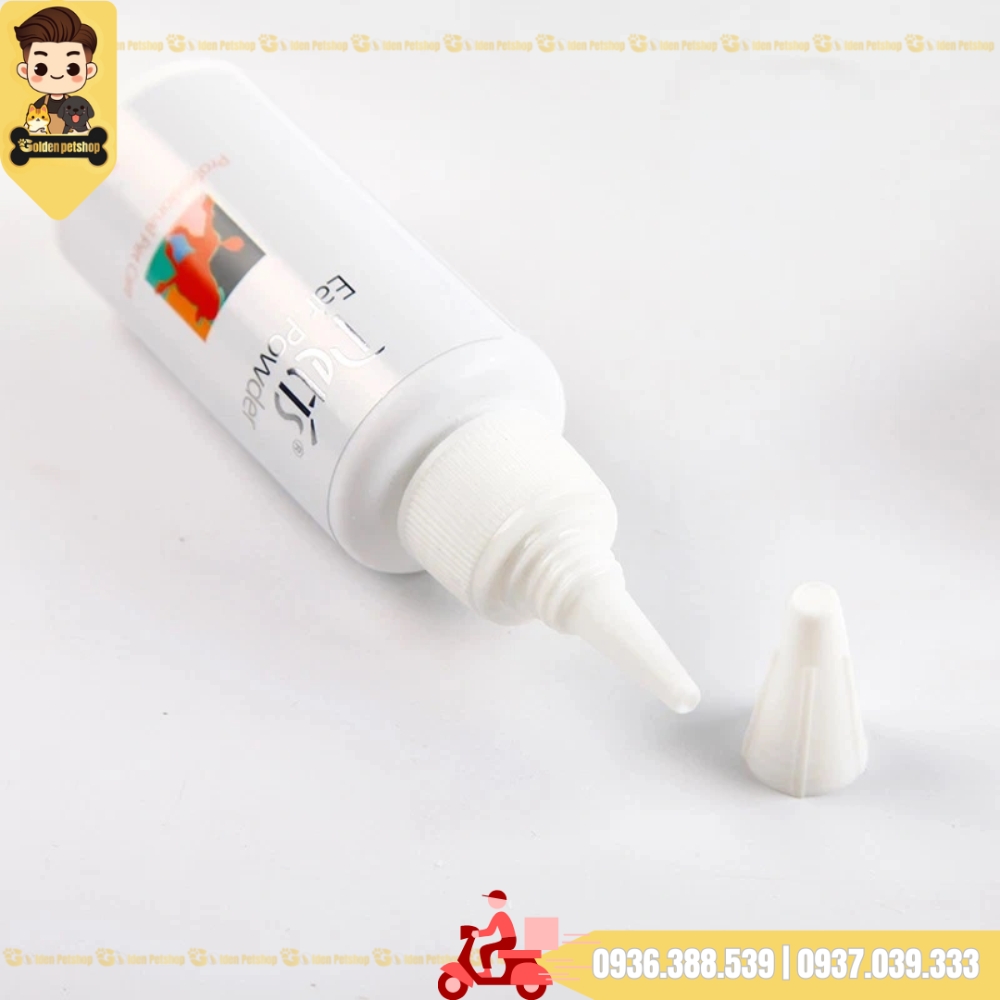 Bột nhổ lông tai Pettis cho chó poodle, chó lông xoăn