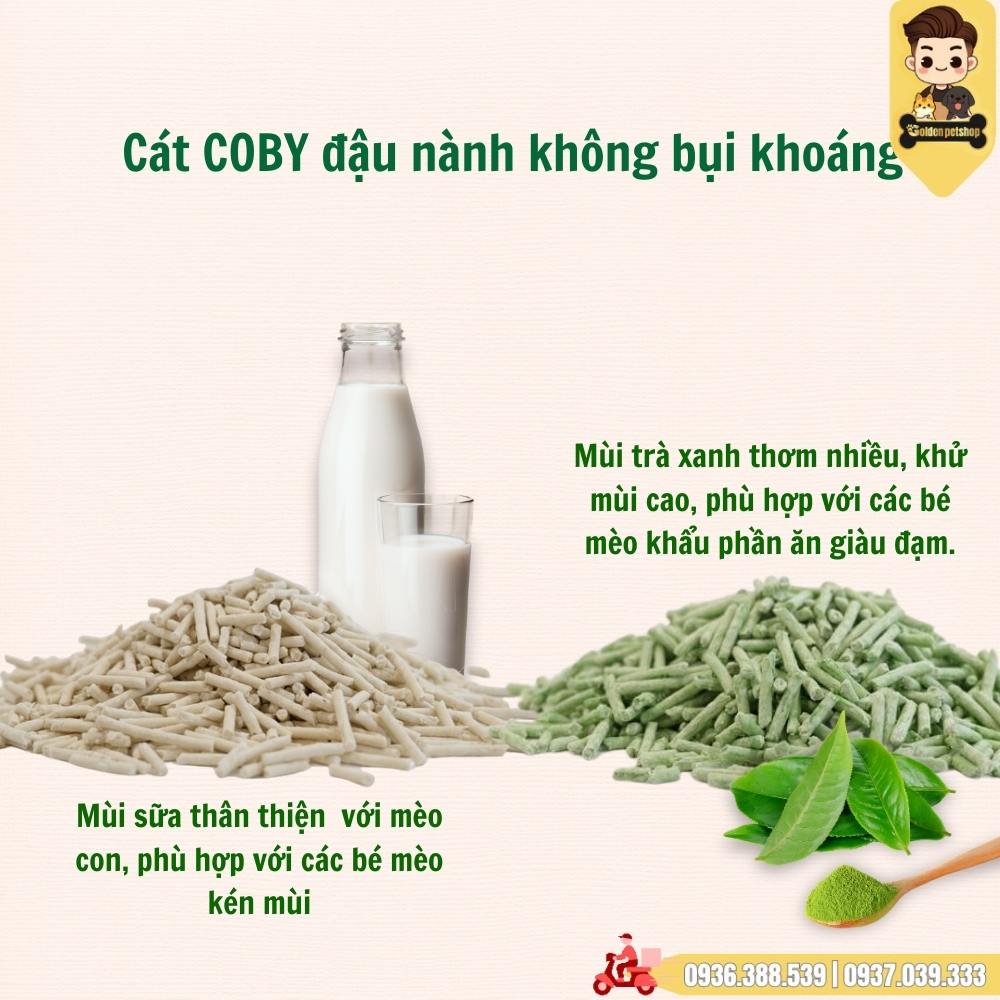 Cát vệ sinh cho mèo - Cát đậu nành Coby 6L