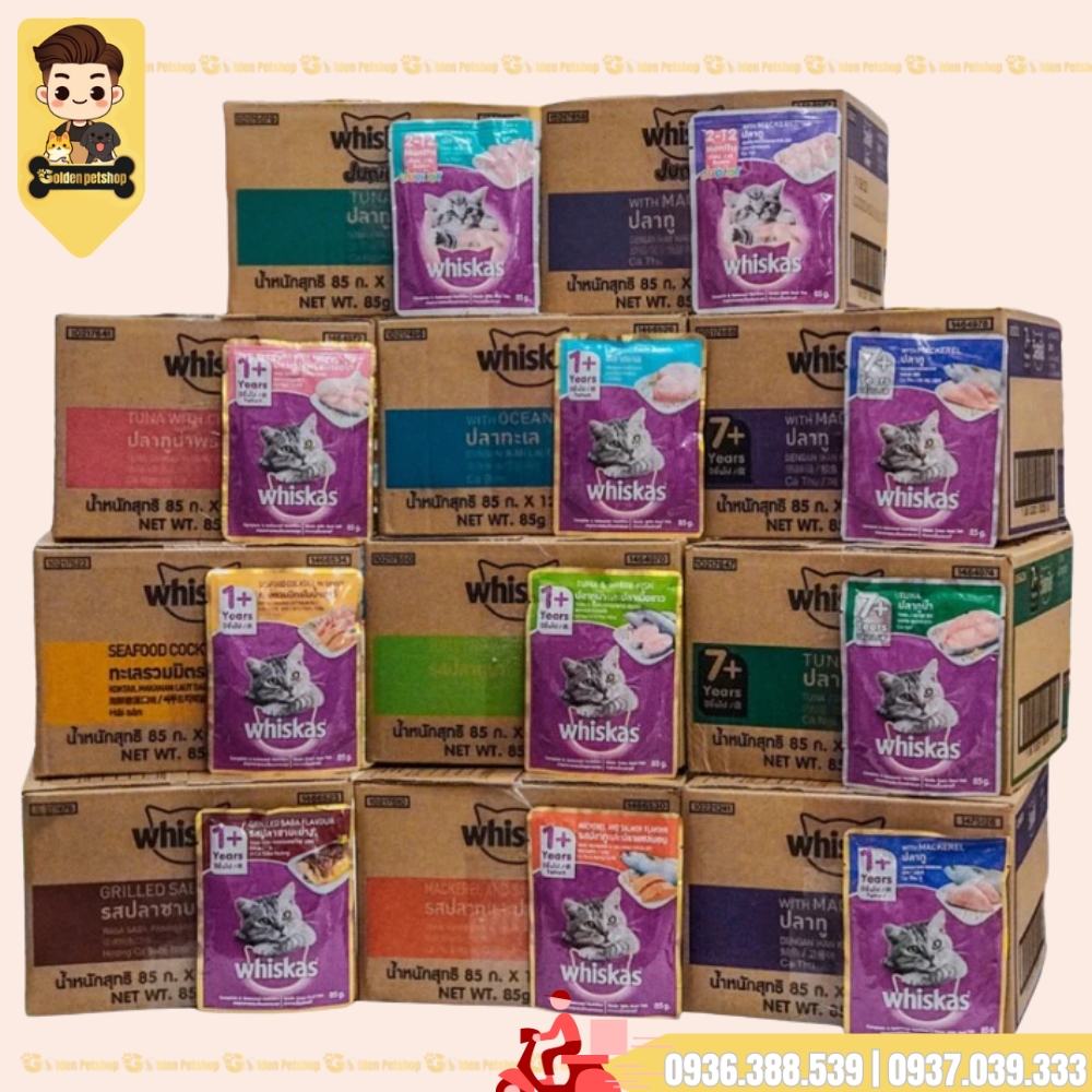 Pate cho mèo Whiskas trên 12 tháng  - gói 80g