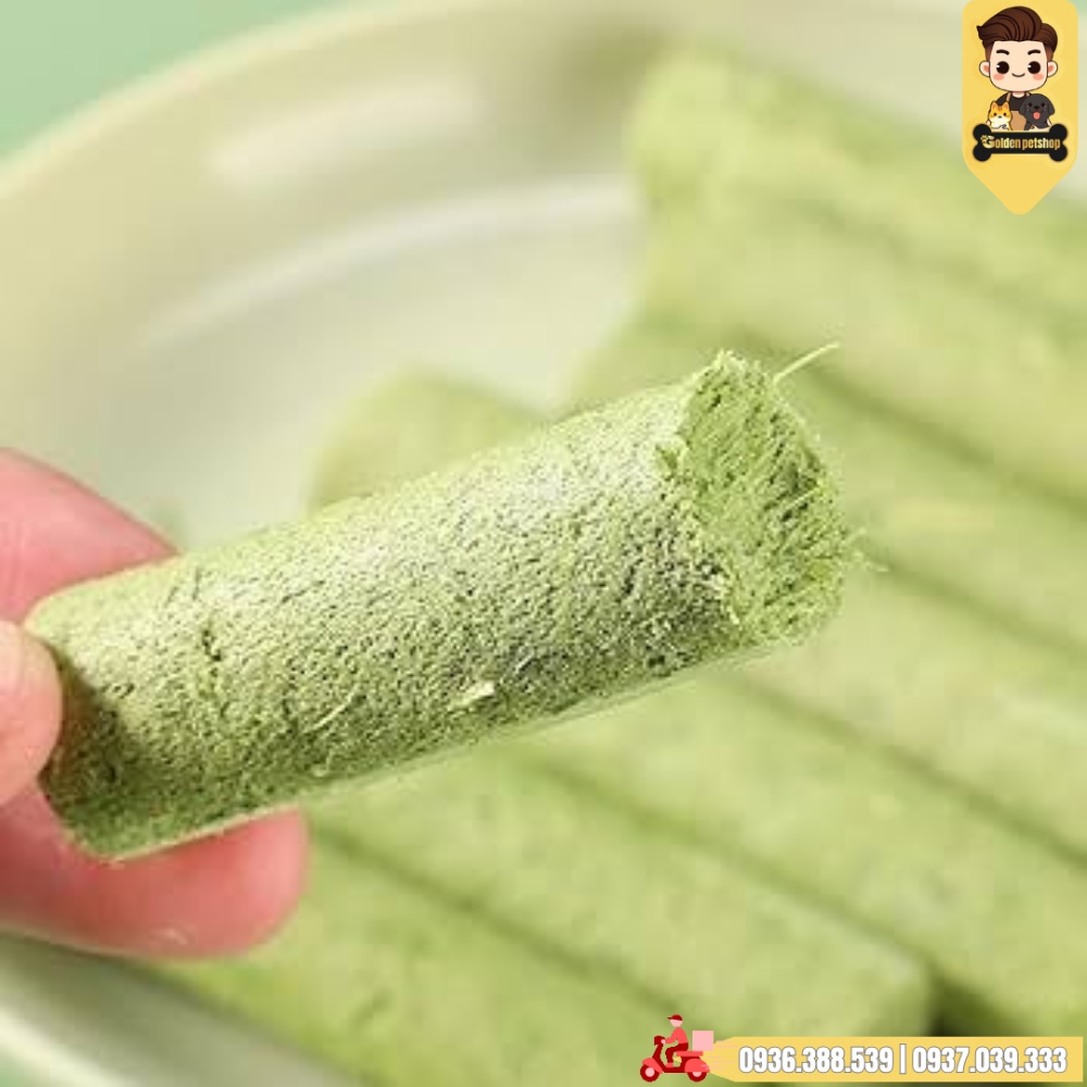 Thanh gà mix cỏ lúa mạch - giúp mèo tăng chất xơ