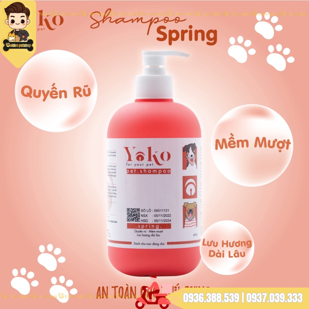 Sữa tắm thơm siêu dai cho chó mèo Yoko - Chai 450ml