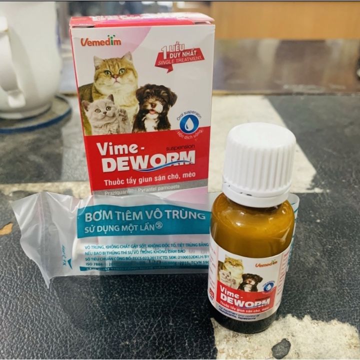 Thuốc xổ giun Vime-Deworm dành cho chó mèo dạng nước