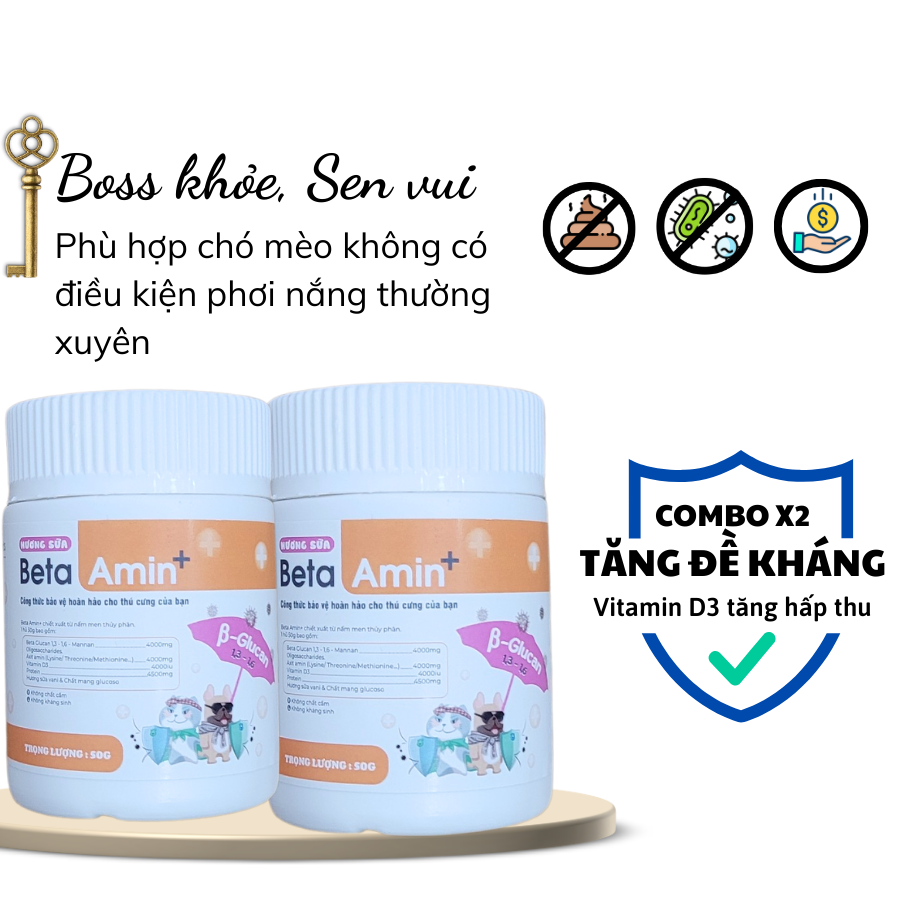 Beta Amin+ tăng đề kháng cho chó mèo - dạng bột