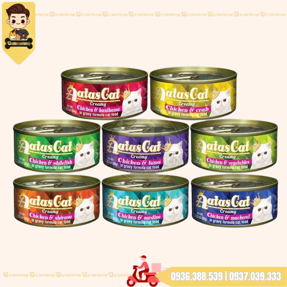 Pate cho mèo Aatas dành cho mọi lứa tuổi - lon 80g
