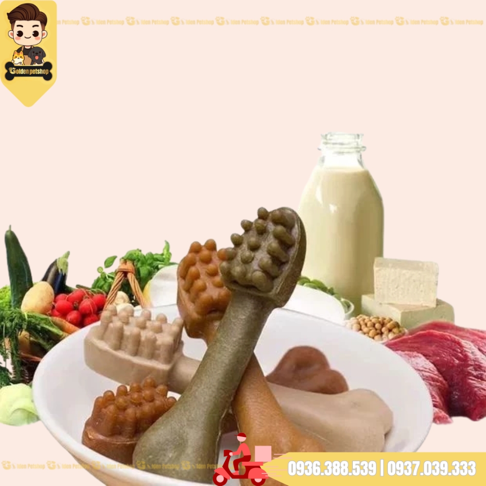 Xương sữa siêu to Yaho bàn chải gặm sạch răng - gói 1 cây 162g