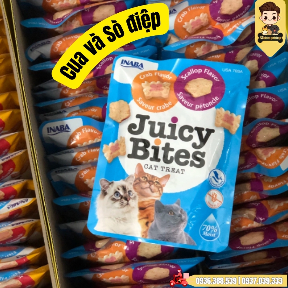 Bánh thưởng mềm cho Mèo INABA Juicy Bites - Nhiều vị