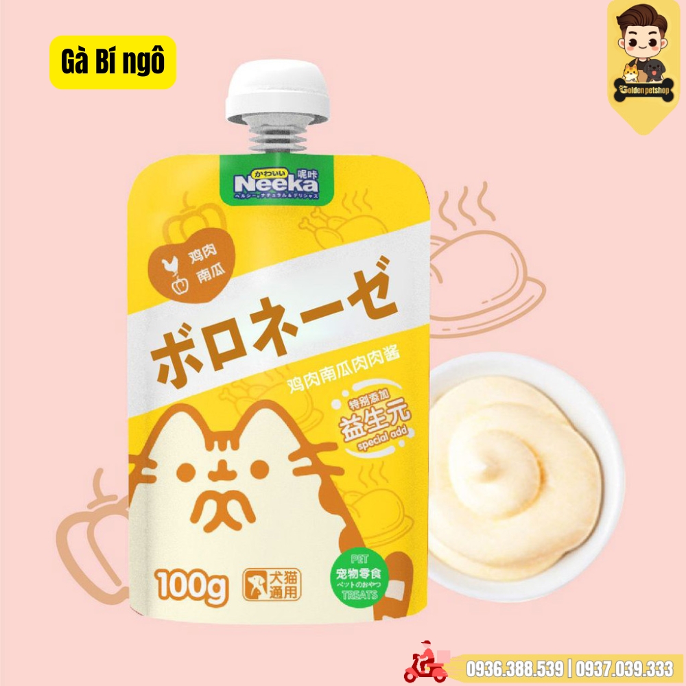 Súp thưởng nắp vặn cho chó mèo Neeka - gói 100g