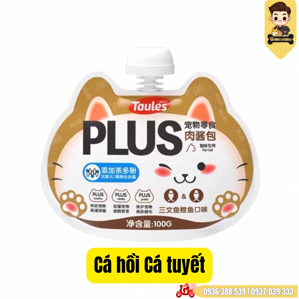 Súp thưởng nắp vặn cho chó mèo Taules Plus - gói 100g