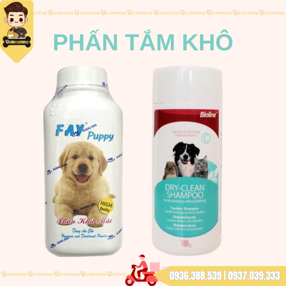Phấn tắm khô cho chó, mèo, hamster, thỏ