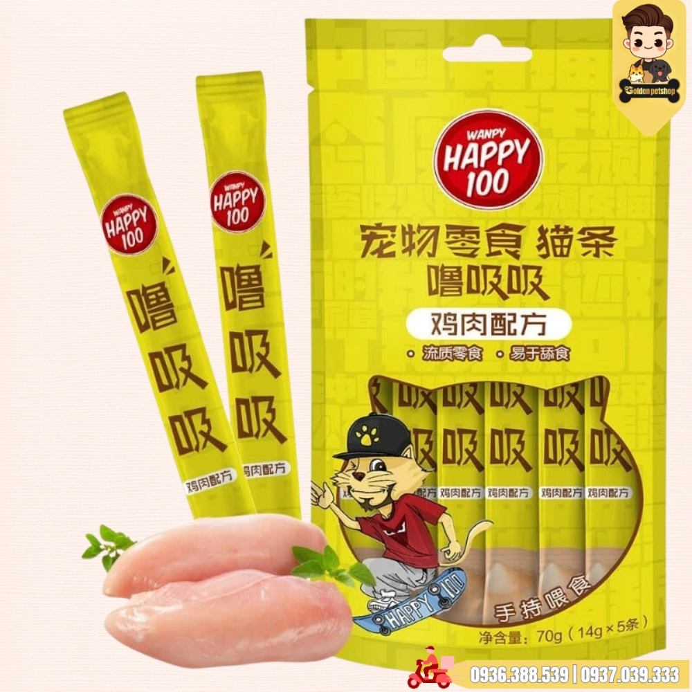 Súp thưởng Happy 100 (nội địa trung) - gói 5 thanh
