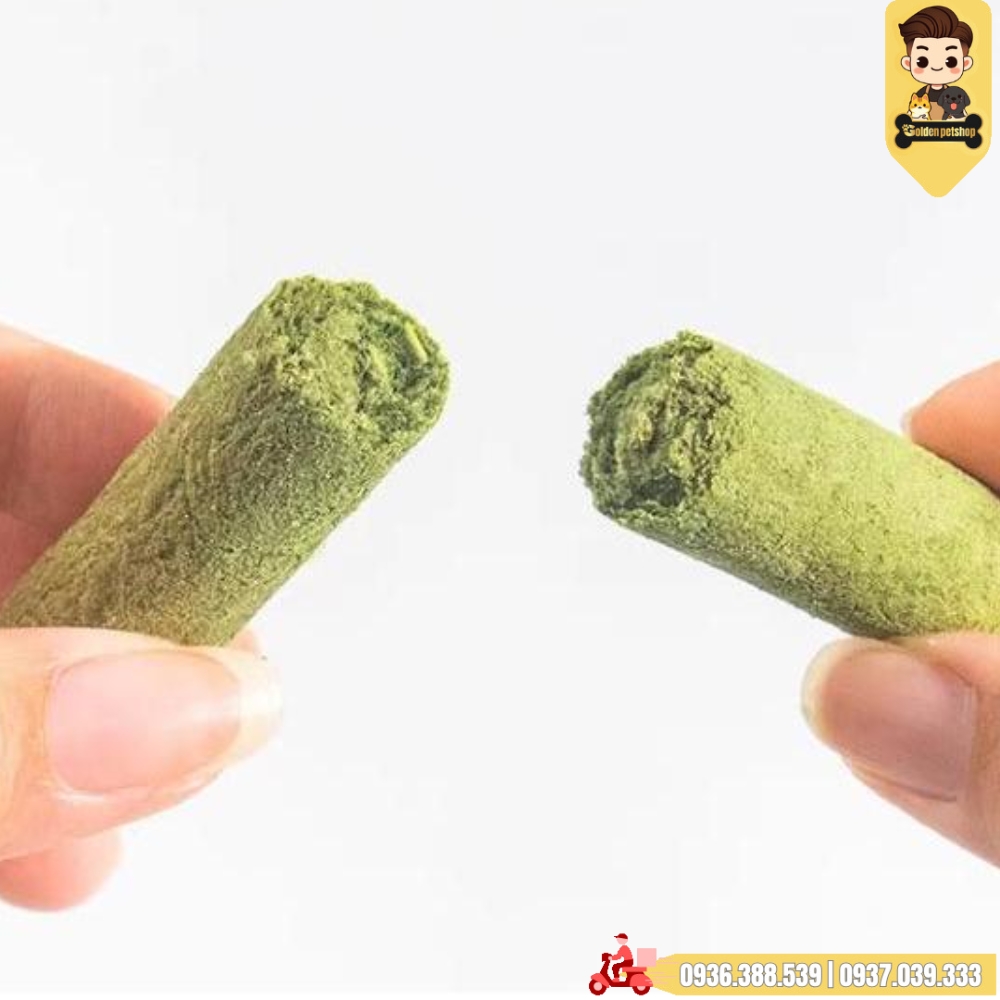 Thanh gà mix cỏ lúa mạch - giúp mèo tăng chất xơ