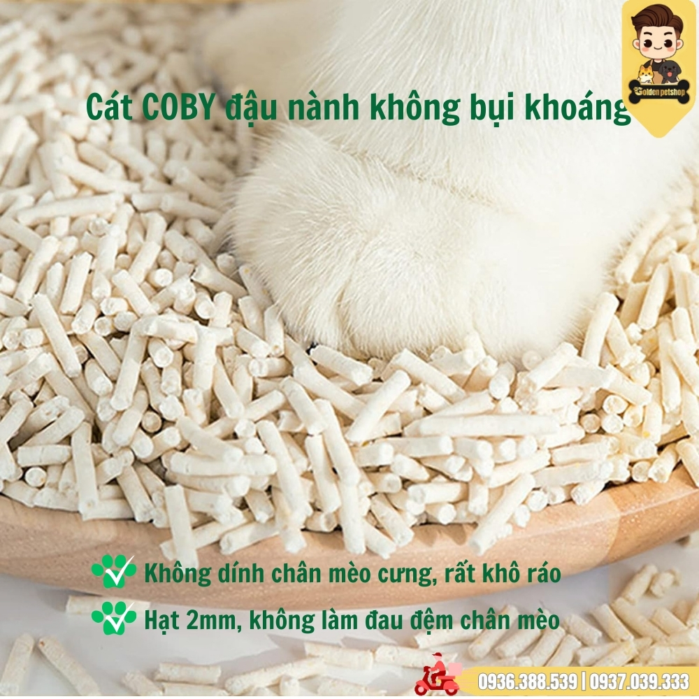 Cát vệ sinh cho mèo - Cát đậu nành Coby 6L