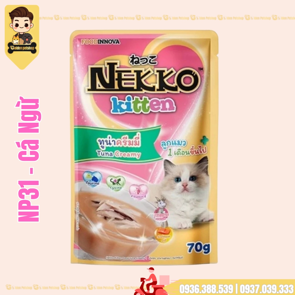Pate cho mèo CON Nekko KITTEN Creamy (sốt kem) - gói 70g